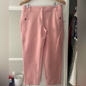 Loft 4P Maria’s Crop Riviera Crop Pink Pants
